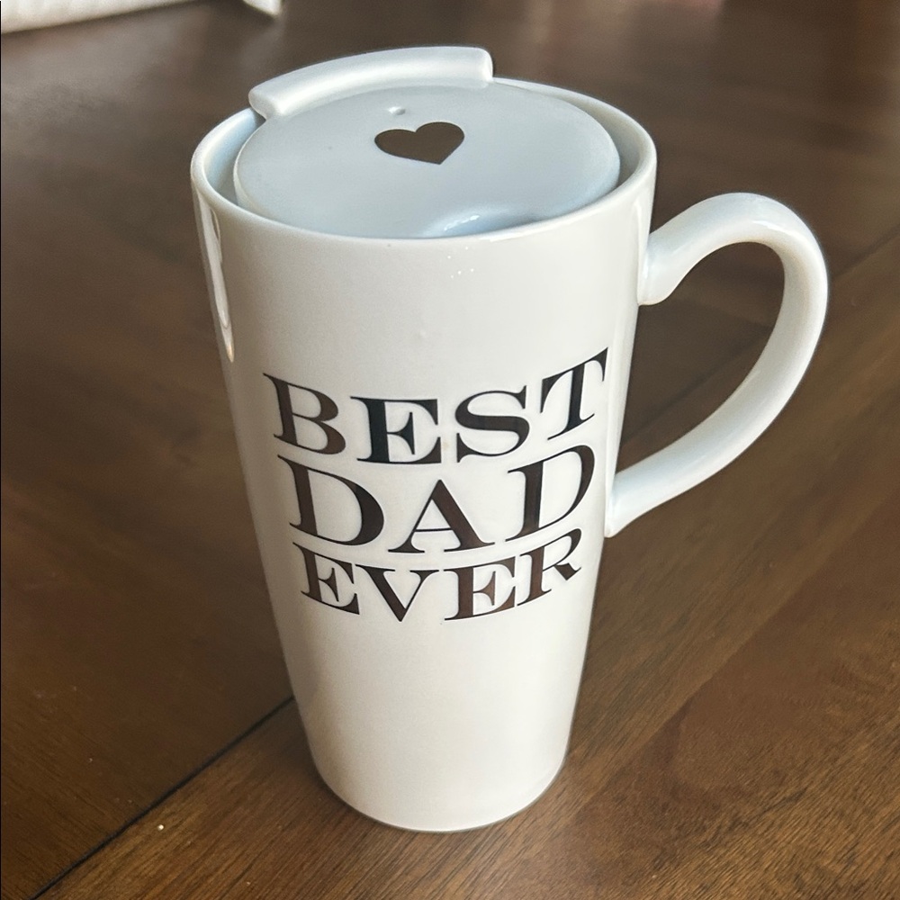 William Sonoma Best Day Ever Talk Ceramic Mug with Lid